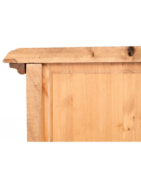 Vetrina Country in  legno massello di tiglio finitura naturale 55x43x150 cm