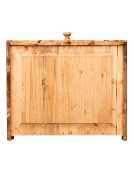 Vetrina Country in  legno massello di tiglio finitura naturale 55x43x150 cm