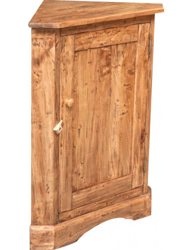Angoliera Country in legno massello di tiglio finitura naturale 50x50x92 cm Angoliera Country in legno massello di tiglio finitura naturale 50x50x92 cm