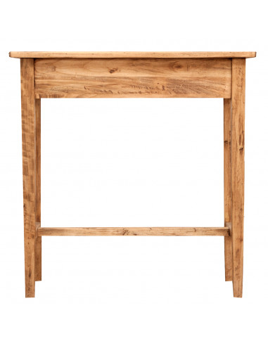 Tavolino consolle Country in legno massello di tiglio finitura naturale 73x36x75 cm Tavolino consolle Country in legno massello di tiglio finitura naturale 73x36x75 cm