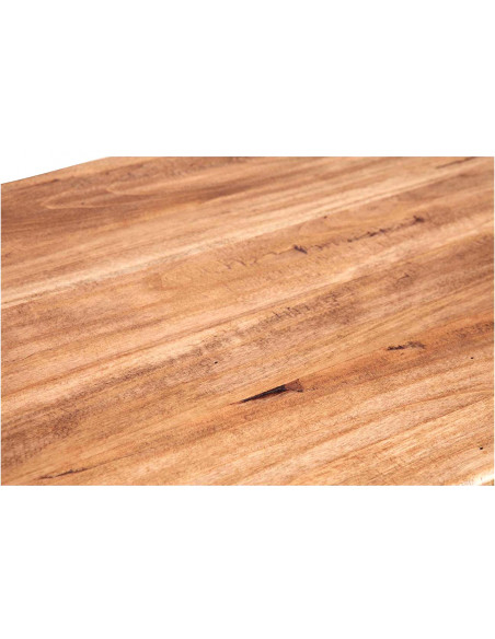Mesa consola country em madeira maciça de limão, acabamento natural 73x36x75 cm