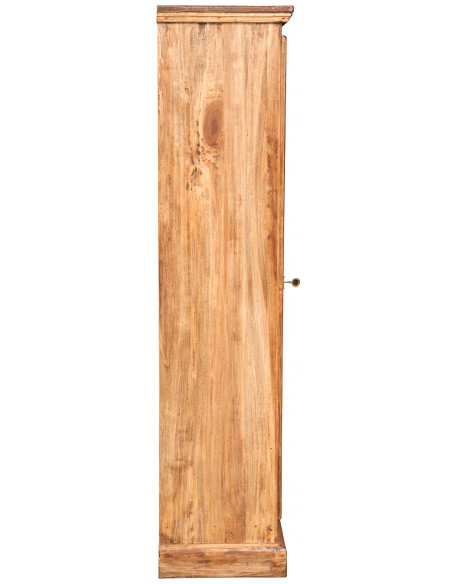 Stipo Country in legno massello di tiglio finitura naturale 72x40x173 cm