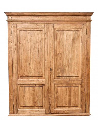 Armadio Country in legno massello di tiglio finitura naturale 120x59x197 cm Armadio Country in legno massello di tiglio finitura naturale 120x59x197 cm
