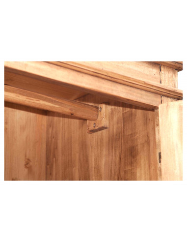 Armadio Country in legno massello di tiglio finitura naturale 120x59x197 cm Armadio Country in legno massello di tiglio finitura naturale 120x59x197 cm