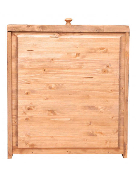 Armadio Country in legno massello di tiglio finitura naturale 120x59x197 cm