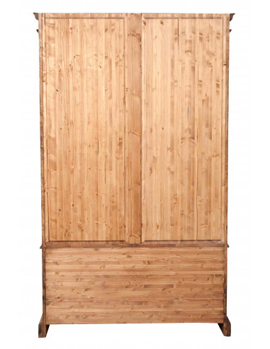 Armadio Country in legno massello di tiglio finitura naturale 120x59x197 cm Armadio Country in legno massello di tiglio finitura naturale 120x59x197 cm