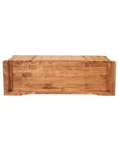 Móvel TV country em madeira maciça de cal, acabamento natural 129x40x60 cm Móvel TV country em madeira maciça de cal, acabamento natural 129x40x60 cm