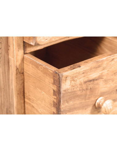 Mobile porta Tv Country in legno massello di tiglio finitura naturale 129x40x60 cm Mobile porta Tv Country in legno massello di tiglio finitura naturale 129x40x60 cm