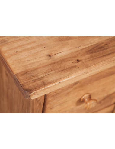 Móvel TV country em madeira maciça de cal, acabamento natural 129x40x60 cm Móvel TV country em madeira maciça de cal, acabamento natural 129x40x60 cm