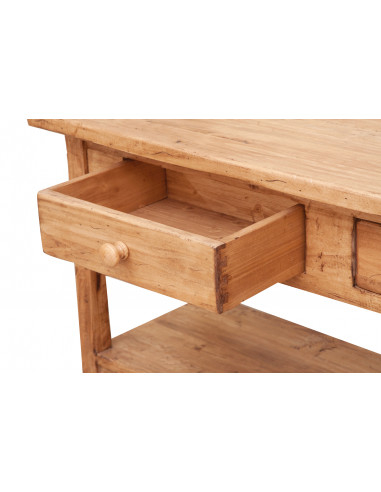 Móvel TV country em madeira maciça de cal, acabamento natural 110x40x50 cm Móvel TV country em madeira maciça de cal, acabamento natural 110x40x50 cm