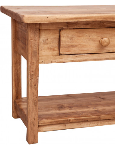 Móvel TV country em madeira maciça de cal, acabamento natural 110x40x50 cm Móvel TV country em madeira maciça de cal, acabamento natural 110x40x50 cm