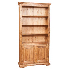 Libreria in legno massello di tiglio finitura naturale 108x38x211 cm