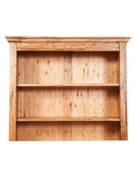 Libreria in legno massello di tiglio finitura naturale 108x38x211 cm