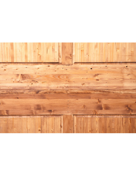 Aparador do país em madeira maciça de acabamento natural de Linden 142x50x225 cm
