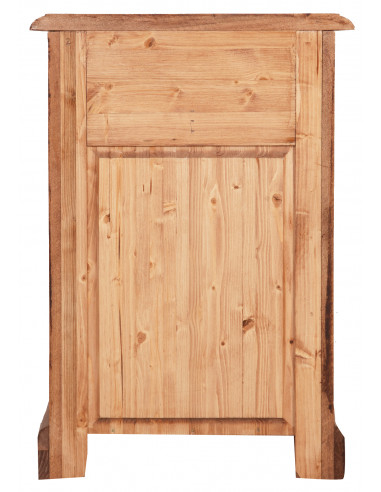 Mesa de cabeceira do país em madeira de cal sólida acabamento natural 51x30x74 cm Mesa de cabeceira do país em madeira de cal sólida acabamento natural 51x30x74 cm