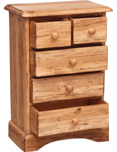 Mesa de cabeceira do país em madeira de cal sólida acabamento natural 51x30x74 cm Mesa de cabeceira do país em madeira de cal sólida acabamento natural 51x30x74 cm