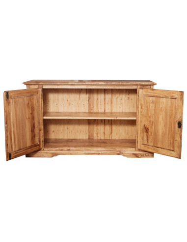 Aparador country em madeira maciça de limão, acabamento natural 180x58x105 cm Aparador country em madeira maciça de limão, acabamento natural 180x58x105 cm