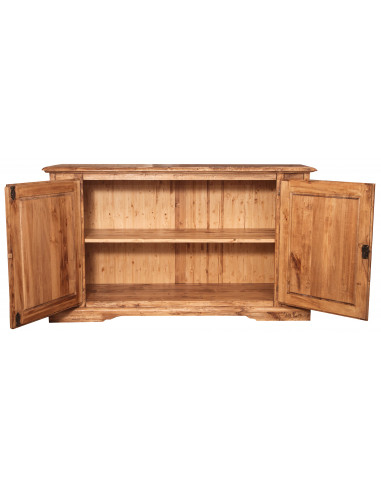 Credenza Country in legno massello di tiglio finitura naturale 180x58x105 cm Credenza Country in legno massello di tiglio finitura naturale 180x58x105 cm