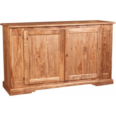 Credenza Country in legno massello di tiglio finitura naturale 180x58x105 cm