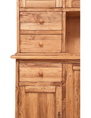 Vitrine country em madeira maciça de limão, acabamento natural 156x50x200 cm Vitrine country em madeira maciça de limão, acabamento natural 156x50x200 cm