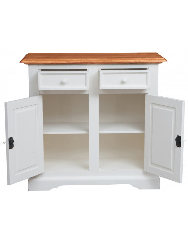 Estrutura lateral de madeira maciça branco natural: foto frontal - Biscottini.it Estrutura lateral de madeira maciça branco natural: foto frontal - Biscottini.it