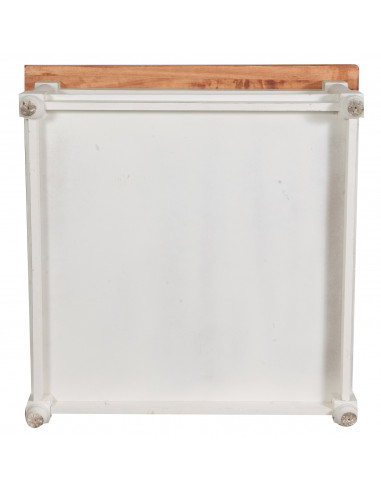 Mesa de centro country em madeira maciça de limão, acabamento em nogueira, 90x90x45 cm Mesa de centro country em madeira maciça de limão, acabamento em nogueira, 90x90x45 cm