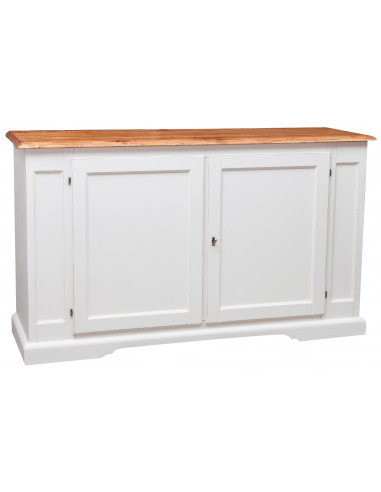 Campo sideboard em madeira maciça linden estrutura branco natural finish 180x58x105 cm