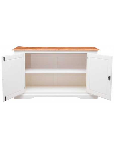 Campo sideboard em madeira maciça linden estrutura branco natural finish 180x58x105 cm