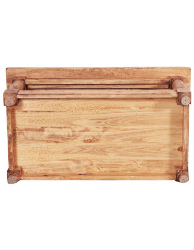 Tavolo da fumo Country in legno massello di tiglio finitura naturale 90x50x45 cm Tavolo da fumo Country in legno massello di tiglio finitura naturale 90x50x45 cm