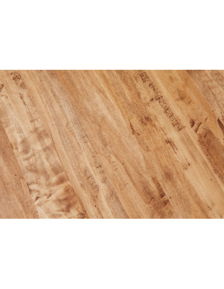 Mesa de fumar country em madeira maciça de cal, acabamento natural 90x50x45 cm