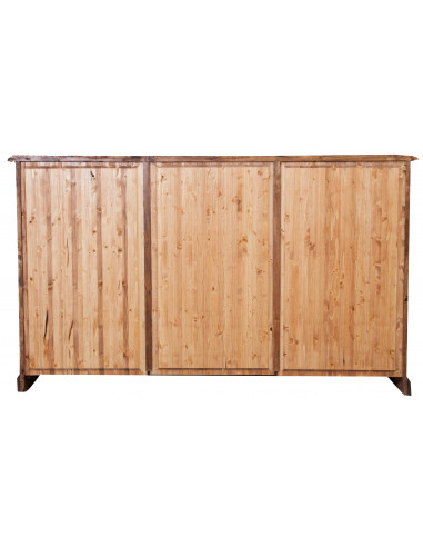 Cassettiera Country in legno massello di tiglio finitura naturale 170x40x100 cm Cassettiera Country in legno massello di tiglio finitura naturale 170x40x100 cm