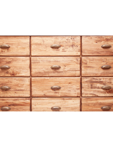 Cassettiera Country in legno massello di tiglio finitura naturale 170x40x100 cm Cassettiera Country in legno massello di tiglio finitura naturale 170x40x100 cm