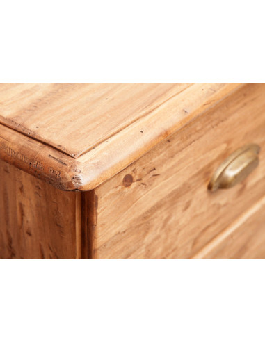 Cassettiera Country in legno massello di tiglio finitura naturale 170x40x100 cm Cassettiera Country in legno massello di tiglio finitura naturale 170x40x100 cm