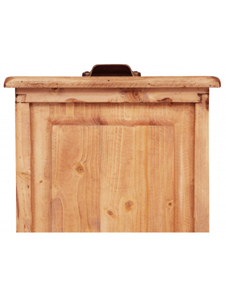 Cassettiera Country in legno massello di tiglio finitura naturale 63x41x120 cm