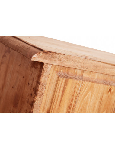 Chef country em madeira maciça de acabamento natural de Linden 116x41x100 cm Chef country em madeira maciça de acabamento natural de Linden 116x41x100 cm