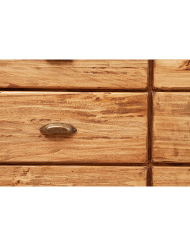Cassettiera Country in legno massello di tiglio finitura naturale 116x41x100 cm Cassettiera Country in legno massello di tiglio finitura naturale 116x41x100 cm