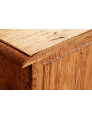 Cassettiera Country in legno massello di tiglio finitura naturale 116x41x100 cm Cassettiera Country in legno massello di tiglio finitura naturale 116x41x100 cm