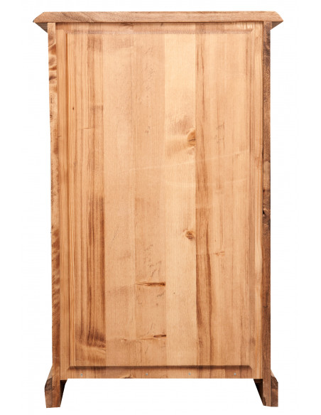 Cassettiera Country in legno massello di tiglio finitura naturale 63x41x100 cm