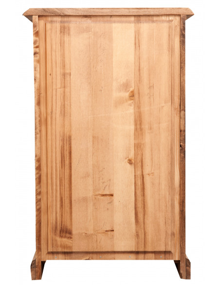 Cômoda country em madeira maciça de limão, acabamento natural 63x41x100 cm