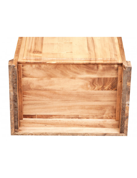 Cassettiera Country in legno massello di tiglio finitura naturale 63x41x100 cm