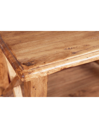 Comodino Country in legno massello di tiglio finitura naturale 56x36x66 cm Comodino Country in legno massello di tiglio finitura naturale 56x36x66 cm
