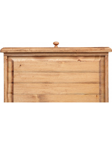 Comodino Country in legno massello di tiglio finitura naturale 56x36x66 cm Comodino Country in legno massello di tiglio finitura naturale 56x36x66 cm
