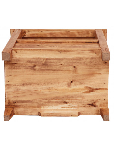 Mesa de cabeceira country em madeira maciça de limão, acabamento natural 56x36x66 cm