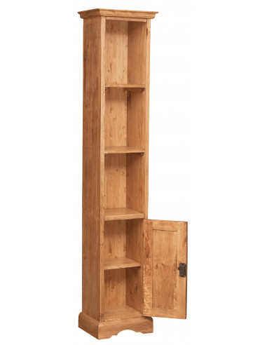 Piccola libreria in legno massello di tiglio finitura naturale 40x30x196 cm Piccola libreria in legno massello di tiglio finitura naturale 40x30x196 cm