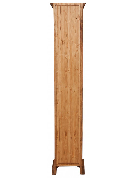 Piccola libreria in legno massello di tiglio finitura naturale 40x30x196 cm