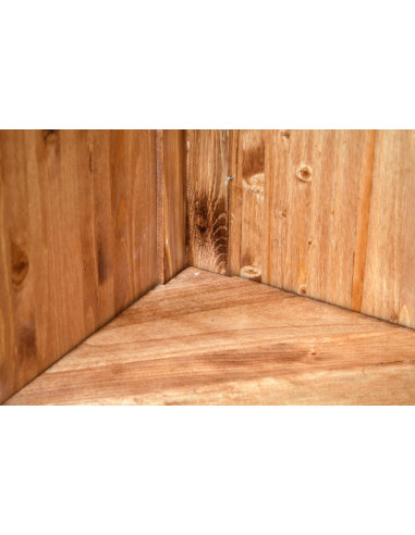Angoliera Country in legno massello di tiglio finitura naturale 50x50x184 cm Angoliera Country in legno massello di tiglio finitura naturale 50x50x184 cm