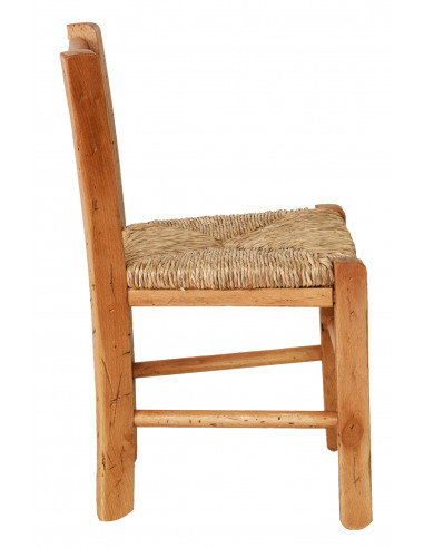 Sedia baby in legno massello di faggio finitura naturale con seduta in paglia 30x29x50 cm Sedia baby in legno massello di faggio finitura naturale con seduta in paglia 30x29x50 cm