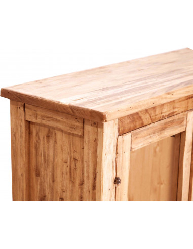 Vetrinetta Country in legno massello di tiglio finitura naturale  68x25x98 cm Vetrinetta Country in legno massello di tiglio finitura naturale  68x25x98 cm