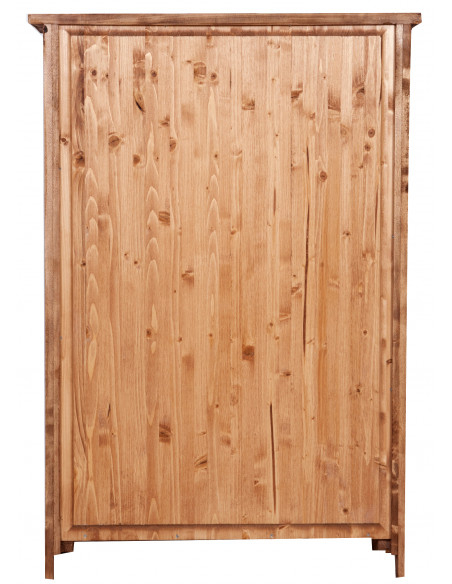 Estante pequena Country em madeira maciça de limão, acabamento natural 68x25x98 cm