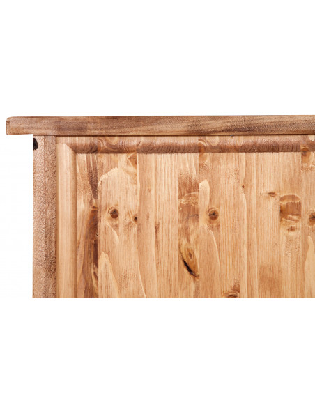 Estante pequena Country em madeira maciça de limão, acabamento natural 68x25x98 cm